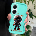 V&auml;rvitud muster Big Wave Edge pehme silikoon materjal Macaron telefoni &uuml;mbris p&otilde;rutuskindel kaitsev kummist &uuml;mbris OPPO Reno Realme jaoks OPPO A96 must