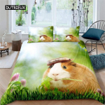 3D Hamstri Tekikott King Queen Suurus Armas Merisiga Voodipesukomplekt Lastele Teismelistele T&auml;iskasvanutele Pere Lemmikloom Loom 2/3tk Tekikott EU single(135x200cm)