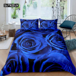 Roosa tekikotikomplekt Naiste &scaron;ikk lilla lillemustriga voodipesukomplekt Romantilised lilled s&auml;delev King Size tekkikott paaridele EU single(135x200cm)