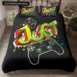 3D-prinditud voodipesukomplekt Unisex T&auml;iskasvanud Teismelised M&auml;ngukuninganna Kuningas &Uuml;hekohaline tekikott koos padjap&uuml;&uuml;ri ja voodipesuga EU single(135x200cm) yellow