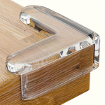 4 tk Kokkup&otilde;rkevastased nurgaribad, Aknad, Lauad, Servade &uuml;mbriskattega, Ohutud kokkup&otilde;rkevastased silikoonist pehmed t&auml;isnurga kleepsud