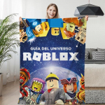 Diivanitekid talveks A-Roblox m&auml;ng Soe p&otilde;lve fliis Telkimine Kohandatud voodi Kohevad Pehmed Tekid Mikrokiust Voodipesu Kuningasuurus 30x40in