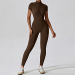 Naiste spordir&otilde;ivad lukuga romperid spordi jumpsuit naiste fitness overalls treening joogakomplekt naiste j&otilde;usaali l&uuml;hikeste varrukatega &uuml;hes t&uuml;kis kost&uuml;&uuml;m M