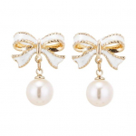 Vibuk&otilde;rvar&otilde;ngad naistele Faux Pearl Drop Dangle Bowknot K&otilde;rvar&otilde;ngad S&otilde;brap&auml;eva ehted Aksessuaarid Kingitused T&uuml;drukutele roosa punane v&auml;rv