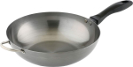 Fujita Metallist Raudne Wok &Uuml;he K&auml;epidemega 28cm Valmistatud Jaapanis Magus K&auml;sit&ouml;&ouml; 040066 gray