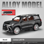 1/24 Lexus LX570 maastikumaastur sulamist valatud automudel arvuti lauaarvuti kollektsioon hobikaunistus kingitus poiss-s&otilde;brale kinkekarp must