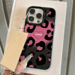 Nahatunnetusega telefoni&uuml;mbris iPhone 11 13 16 Pro Maxile, iPhone XR XS Maxile, 14 15 Pro Maxile, 12 13 Pro Maxile, 16 Plusile, 13 Prole, 14 Prole, multifilmimaalinguga makarooniv&auml;rvides iPhone 16 Pro Max roosa