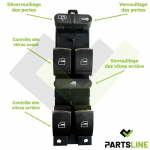 Platine Bouton de L&egrave;ve Vitre Avant Gauche C&ocirc;t&eacute; Conducteur compatible avec LEON TOLEDO II GOLF IV - 3BD959857