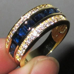 Safiirist s&otilde;rmus naistele 18k kuld Bague ehetele meestele v&auml;&auml;riskivi ehted kulds&otilde;rmused 9