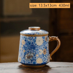 Hiina Ru Kiln Keraamiline Teetass Kruus Kaane ja S&otilde;elaga Retro K&auml;sit&ouml;&ouml; Termoskruus Teevee Eraldamise Kruus Reisi Tean&otilde;u Teacup
