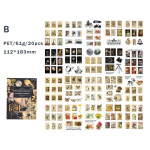 20 lehte Vanaaegsed albumi kleebised Raamatud PET-materjalid Loominguline isetegemise ajakiri kollaažmaterjal ajakirjandustarvikud kleebised