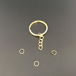 Kuldne 30 mm lameda r&otilde;ngaga v&otilde;tmehoidja ketiga - isetehtud ehteaksessuaar 30mm Gold Key Ring with Chain kuld