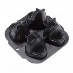 Yousheng Shark j&auml;&auml;kuubikualus 3D silikoonhai j&auml;&auml;vormid Uudne hai kujuga vorm viskikokteilide mahlapeo &scaron;okolaadi valmistamiseks must