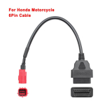 6-kontaktiline OBD2 diagnostikaadapterkaabel Moto Guzzi Piaggio Vespa mootorratastele mootoririkete diagnostika ja detektori &uuml;hendamiseks CHINA gray