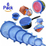 Keskkonnas&otilde;bralikud silikoonist venivad toidukaaned 6pcs/set valge