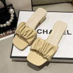 2025 kevad-suvi uued k&otilde;rge kontsaga &uuml;he rihmaga sussid naiste peaga laisad pooltoed mood voldid v&auml;lissaapad lapsed 42 beež