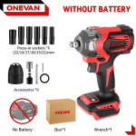 ONEVAN 1200N.M Harjadeta Elektriline L&ouml;&ouml;kmutriv&otilde;ti 1/2'' Juhtmeta Kruvikeeraja Liitium-ioon Aku Elektrit&ouml;&ouml;riist Makita 18V Akule Without Battery Set A