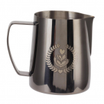 Piimavahustuskann 304 roostevaba teras Pull Flower Cup Kohvi Piimavahustaja 600ml Terava Otsaga Must L must