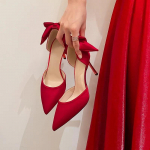 Naiste elegantne kontsaga naiste kingad k&otilde;rged kontsad naiste pumbad seksikad stilettod pulmakleidid pruudi kontsad kikilipsuga jalatsid Zapatos De Mujer 35