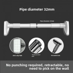 Puurita teleskoopvarras: Lihtsalt paigaldatav riiete kuivatamine ja magamistoa kardinapuu, riidepuu, du&scaron;i- ja uksekardin, riidekapi tugi Reinforced, Holds ~240 lbs: 308-380CM