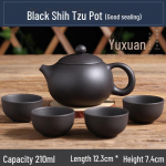 Tasuta kohaletoimetamine K&auml;sitsi valmistatud Yixingi lilla savi Zhuni teekann pallikujulise s&otilde;elaga - Kung Fu tee komplekt