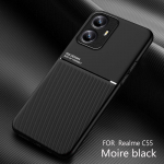 Realme C55 2023 jaoks Magnetiline Autohoidiku &Uuml;mbrised RealmeC55 Realmi C 55 5G RMX3710 6.72 Pehme Nahast Tagakaas Realme C55 must