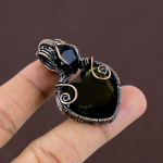 Peridot, Blue Topaz Handmade Copper Wire Wrap Pendant 1.97 z4g49