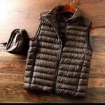 S&uuml;gistalvine meeste &uuml;likerge sulevest valge pardi sulemantel Parka varrukateta vest L