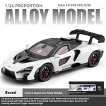 Uus 1:24 McLaren Senna Superauto M&otilde;&otilde;tkavamudel Sulamist S&otilde;iduk Valatud Metall Heli Valgus Kogutav Laste S&uuml;nnip&auml;ev M&auml;nguauto Kingitus valge