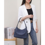 Lehmanahast &otilde;lakott naistele, suure mahutavusega kuller-tote kott, emmekott, moekas lihtne ostukott must