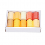 &Otilde;mblusniit 10 v&auml;rvi kollane seeria 1000 jardi majapidamis multifunktsionaalne pol&uuml;ester DIY &otilde;mblemine