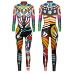 3D digitaaltr&uuml;kk Lavakost&uuml;&uuml;mid T&auml;iskasvanutele Halloweeni &Uuml;ritused Karnevali Teemapidu Cosplay Riietus M&auml;ngimine Jumpsuit Adults S