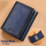 Luksuslik meeste pealiskihist lehmanahast kolmeosaline rahakott RFID-blokeerimiskaitsega, ID-aken, 8 mahukat kaardipesa, 2 s&uuml;gavat sularahataskut, premium kvaliteediga rahakott