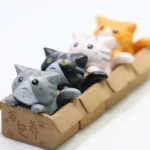 4 tk minikassi kaunistus aia kassipoja kuju kingitus lastele lastele beebituba armas Kawaii m&auml;nguasi minikujukesed kodukaunistus 4pcs