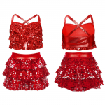 T&uuml;druk S&auml;delev Dž&auml;ssitantsu Riietus Kost&uuml;&uuml;m L&auml;ikiv Metallik L&uuml;hike Top Volangidega Unitard Seelikuga Kooli Korvpalli Cheerleading Kost&uuml;&uuml;m 5-6 Years sinine