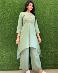 Naiste Disainer Kurta P&uuml;ksid N&ouml;&ouml;riga Komplekt India Pakistani Bollywood &Uuml;laosa Tuunika Kurti Kleit 2XL roheline