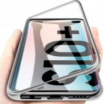 Coque - PHONILLICO - Samsung Galaxy S10 PLUS - Argent - Protection 360 - M&eacute;tal et Verre tremp&eacute;