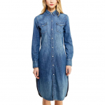 Polo Ralph Lauren Puuvillane Pestaud Denim Taskuga Pikkade Varrukatega Kleit Naiste kleidid Sinine 211761854-001 XS