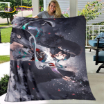 3D koomiksim&auml;ng Genshini m&otilde;jutekk, flanelltekk, tekk, pehme soe tekk elutuppa magamistoa vooditele diivanile kingitus 75x90cm