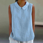 L&otilde;dvad Topid Varrukateta Puuvillased ja Linased Naiste Pluusid ja S&auml;rgid XXXL helesinine v&auml;rv