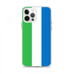 Coque iPhone &ndash; Drapeau Sierra Leone &ndash; iPhone 12 Pro Max &ndash; Supp &ndash; Mitmev&auml;rviline &ndash; Vertikaalne