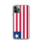 Coque iPhone &ndash; Drapeau Libeeria &ndash; iPhone 11 Pro &ndash; Supp &ndash; Mitmev&auml;rviline &ndash; L&auml;bipaistev silikoon