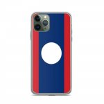 Coque iPhone - Drapeau Laos - iPhone 11 Pro - Silikoonist supp - Disain - Kaitse Maximale