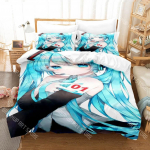 Anime T&uuml;drukud Hatsune Miku N&otilde;rk H&auml;&auml;l Tekikate Komplekt HD Tekikate Laste Voodipesu Komplektid Voodipesu Magamistoa Dekoor EU Single 90x200cm