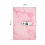 A5 m&auml;rkmiku p&auml;evik Paksendatud k&auml;siraamat M&auml;rkmiku parooliraamat lukuga Black-Marble Book