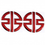 3D PVC Peegeldav Tugev Liim Paagi K&uuml;ljekate Voolundi Logo Embleem Kleebis Dekaal jaoks punane