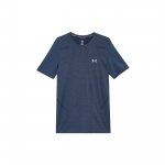 Under Armour ruudulise prindiga &uuml;mmarguse kaelusega l&uuml;hikeste varrukatega sportlik t-s&auml;rk meestele Sinine 1376921-044 S