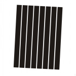 Reflective Sticker Black Easy to Install Decoration Decal for Helmet Laptop Car Length 15 cm