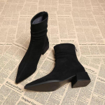 Mood S&uuml;gis Talv Naiste Sokk Pahkluusaapad Mood Ruudukujulise Kontsaga Kingad Daamidele Elegantne Soojas Hoidev L&uuml;hike Saapake Naised Zapatos De Mujer 42 pruun