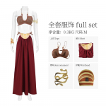 Anime printsess Leia cosplay kost&uuml;&uuml;m filmist Kosmoselahing Fantaasia Seksikas orjakleit Bikiinikomplekt Naistele Halloweeni peokost&uuml;&uuml;m XL punane